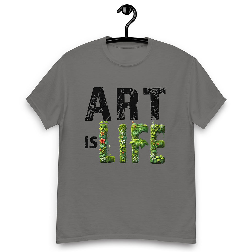 Thumbnail: Art Is Life Graphic T-Shirt – Unisex Artistic Tee for Creatives and Art Lovers