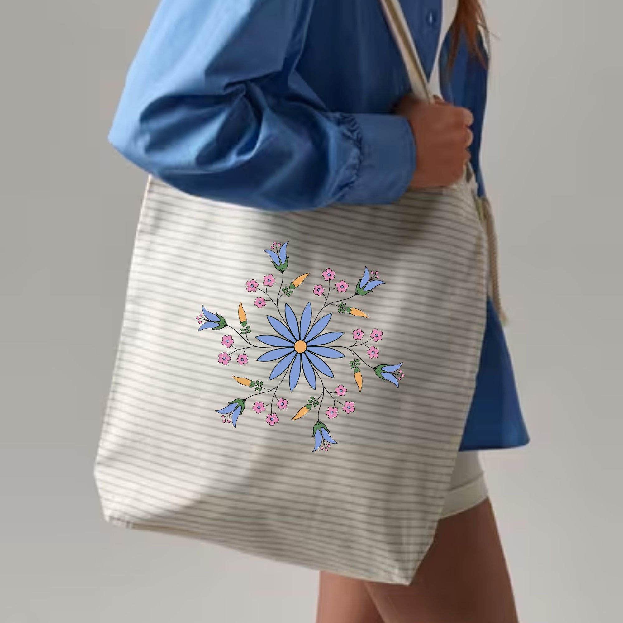 Striped Organic Cotton Tote