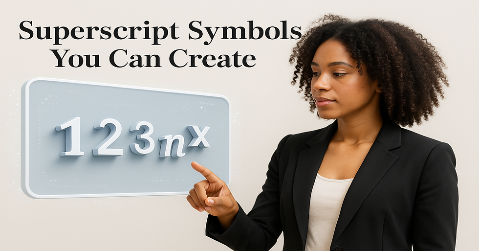 Superscript Symbols You Can Create