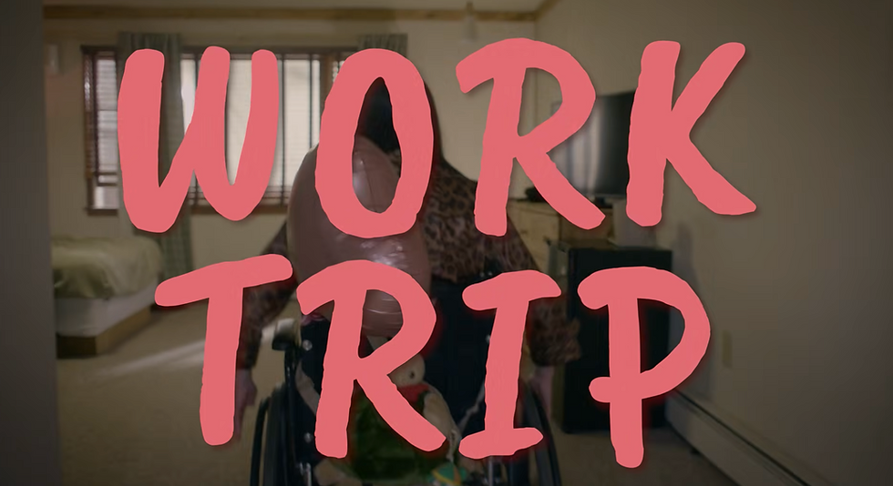 Screenshot from short film 'Work Trip'
