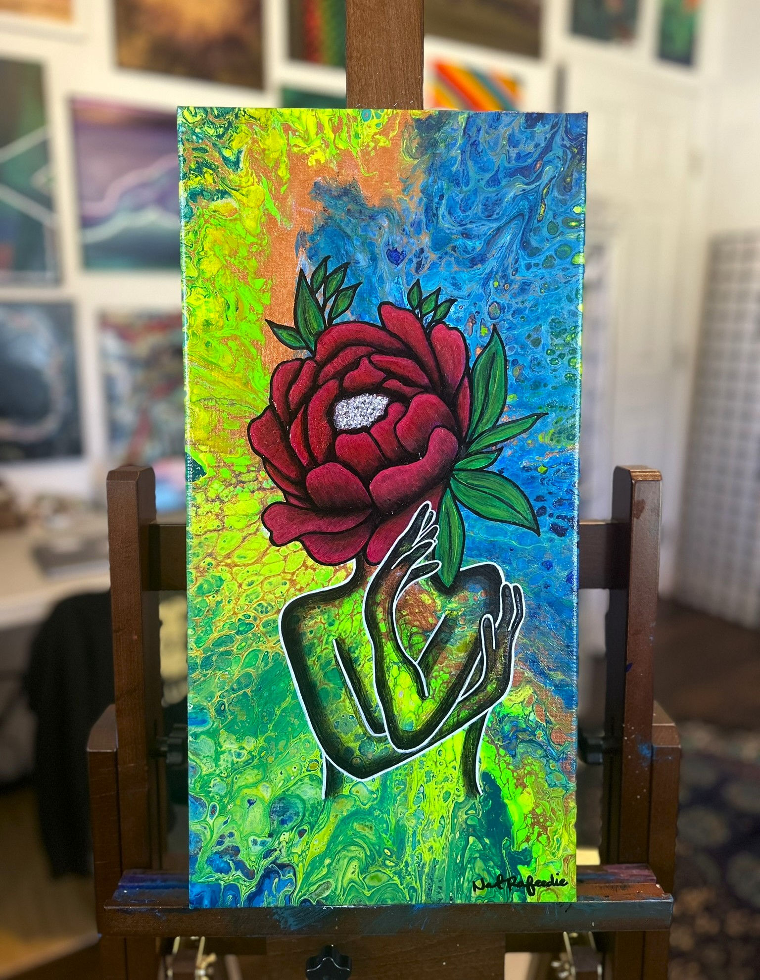 where her thoughts grow wild (blacklight)