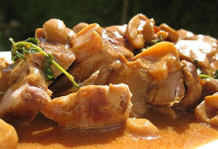 Lombinhos de porco com cogumelos