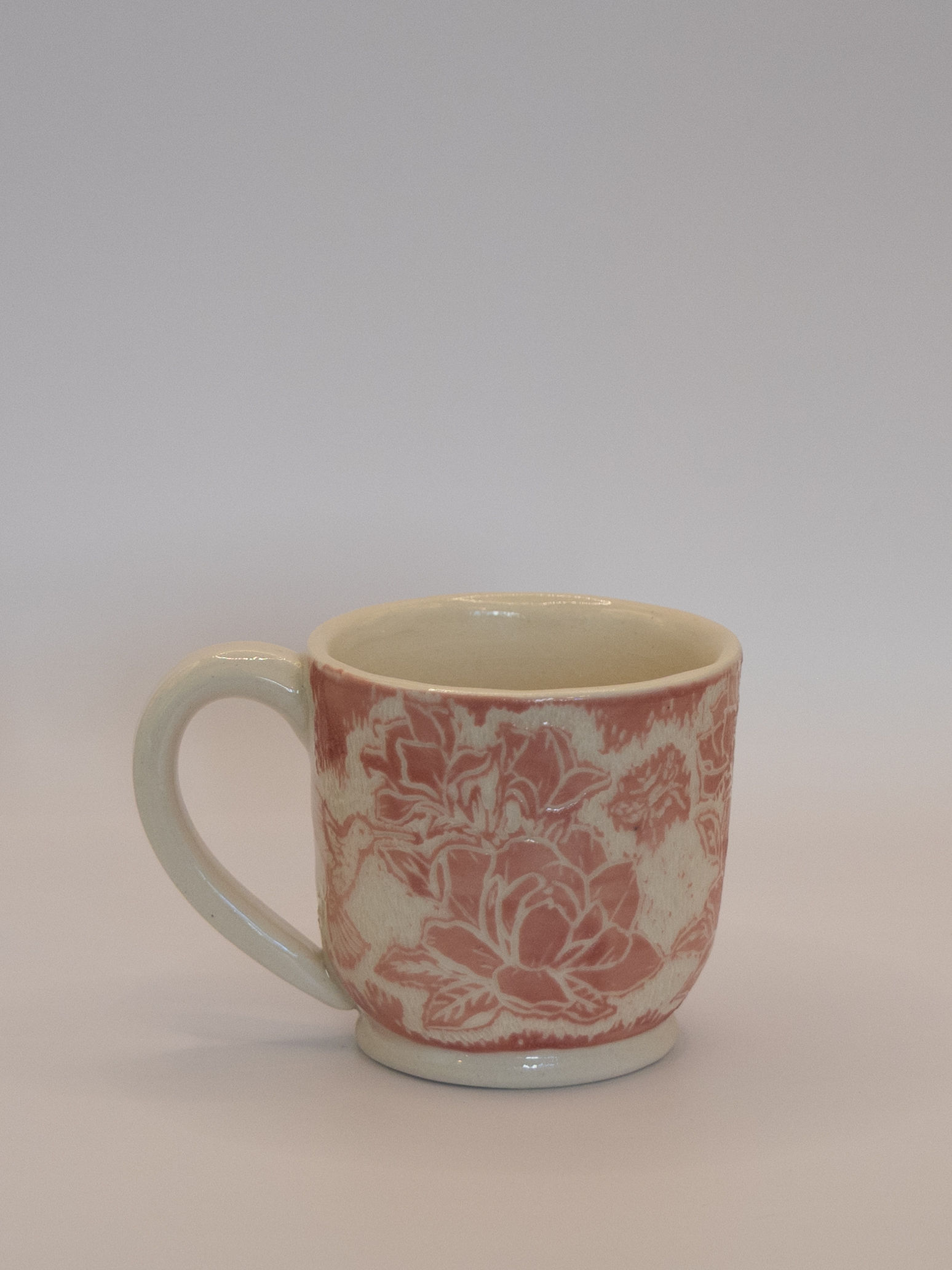 Pink Hummingbird Tea Cup