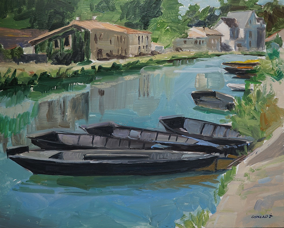 Huiles sur bois, réalisées in situ dans le Marais Poitevin.