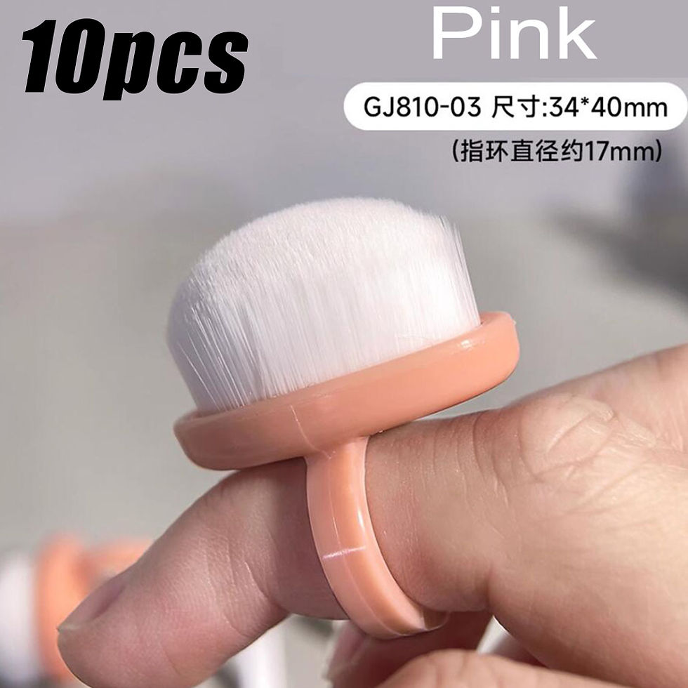 Thumbnail: 10/5/1Pcs Ring-shape Nail Dust Brush Adjustable Ring Nail Brush Powder Dust Clea