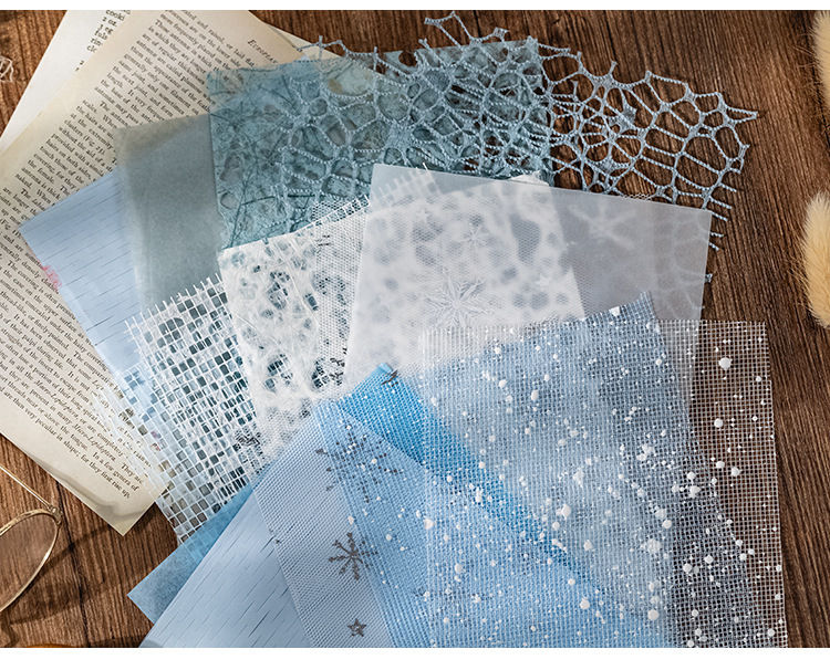 Thumbnail: 16Pcs Vintage Mixed Special Paper Gauze Scrapbooking Paper Decorate Supplies DIY