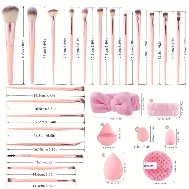 Thumbnail: 20/40 Pink Makeup kit Complete Makeup Brush Set, Big set includes Soft Brushes, 