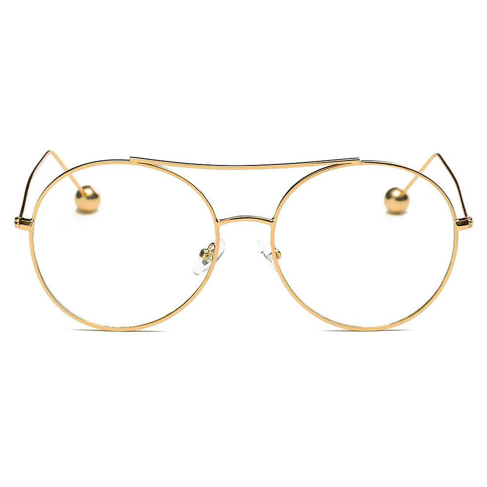 Thumbnail: EUREKA | Unisex Round Tinted Lens Aviator Clear Glasses Balled Sunglasses