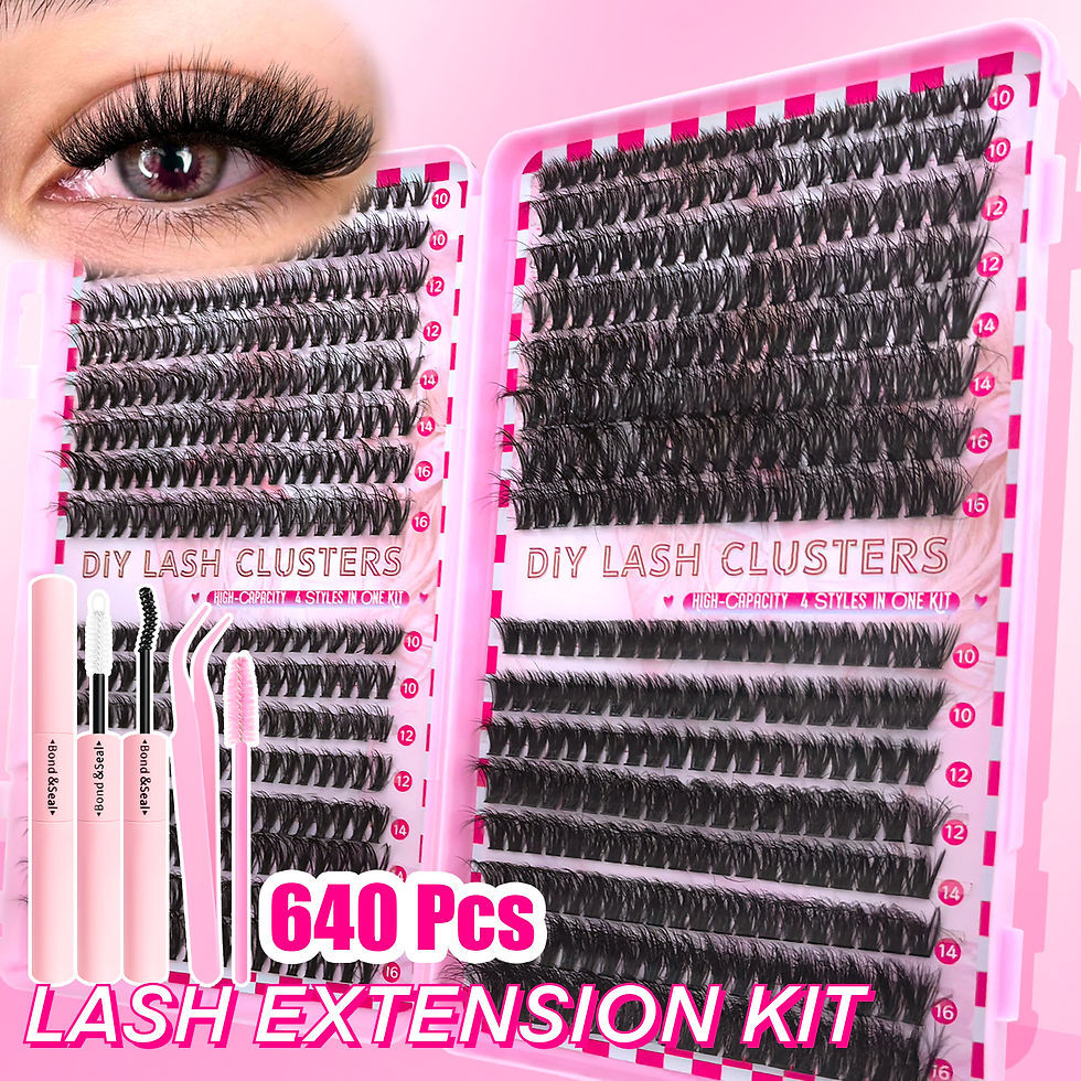 Thumbnail: 17 Pairs D Curl Cluster Eyelash Extensions, soft reusable fluffy thick upper & l