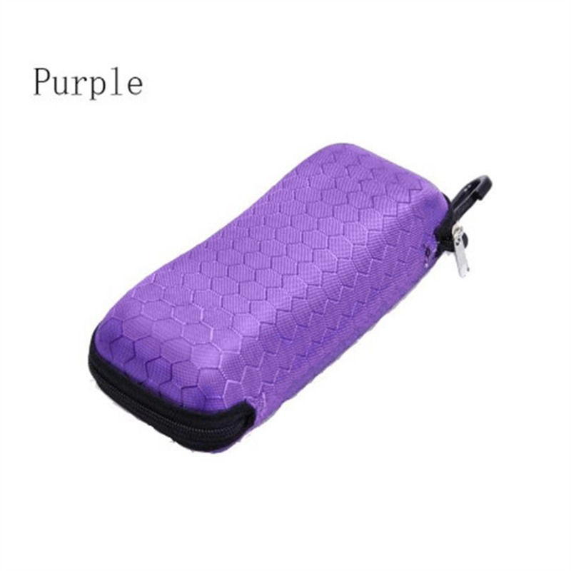 Thumbnail: New Honeycomb Zipper Glasses Case portable Sunglasses Case Zipper Bag Hard Eye G