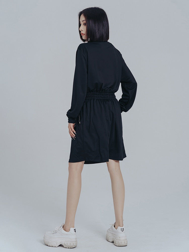 Thumbnail: Mooni Drawstring Sweatshirt Dress