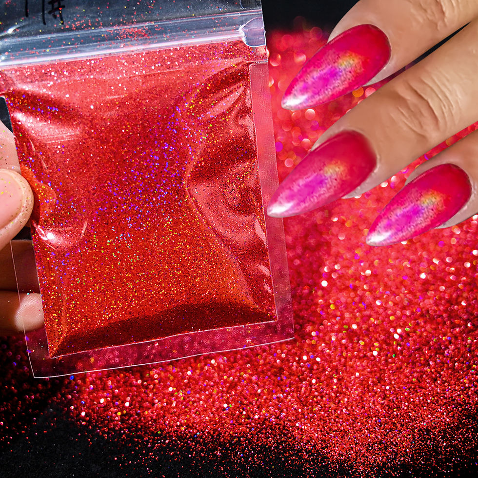 Thumbnail: 10g Blue Green Light Luminous Nail Powder Glow In The Dark Pigment Dust Phosphor