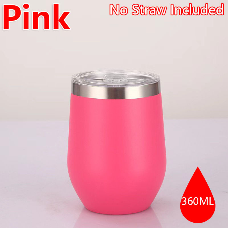 Thumbnail: 360ml Stainless Steel Eggshell Wine Tumbler Double Wall Vacuum Insulated Cup for
