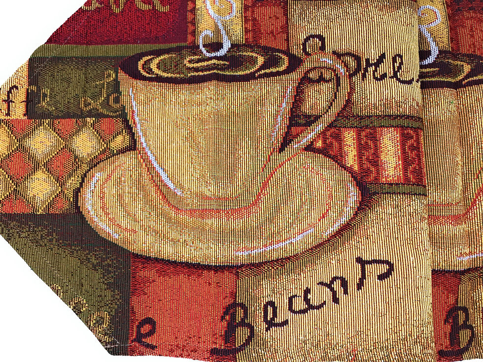 Thumbnail: Smell of Coffee Cup Latte Java Brown Tapestry Table Runner Cloth