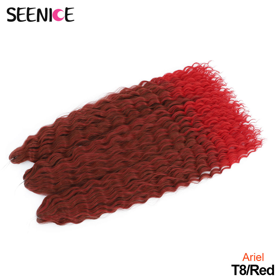 Thumbnail: African Curls Ariel Water Wave Twist Crochet Hair Synthetic Braid Afro Curl Ombr