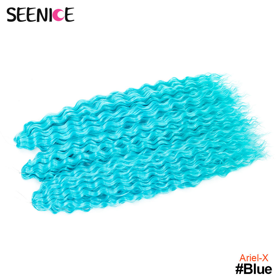 Thumbnail: African Curls Ariel Water Wave Twist Crochet Hair Synthetic Braid Afro Curl Ombr