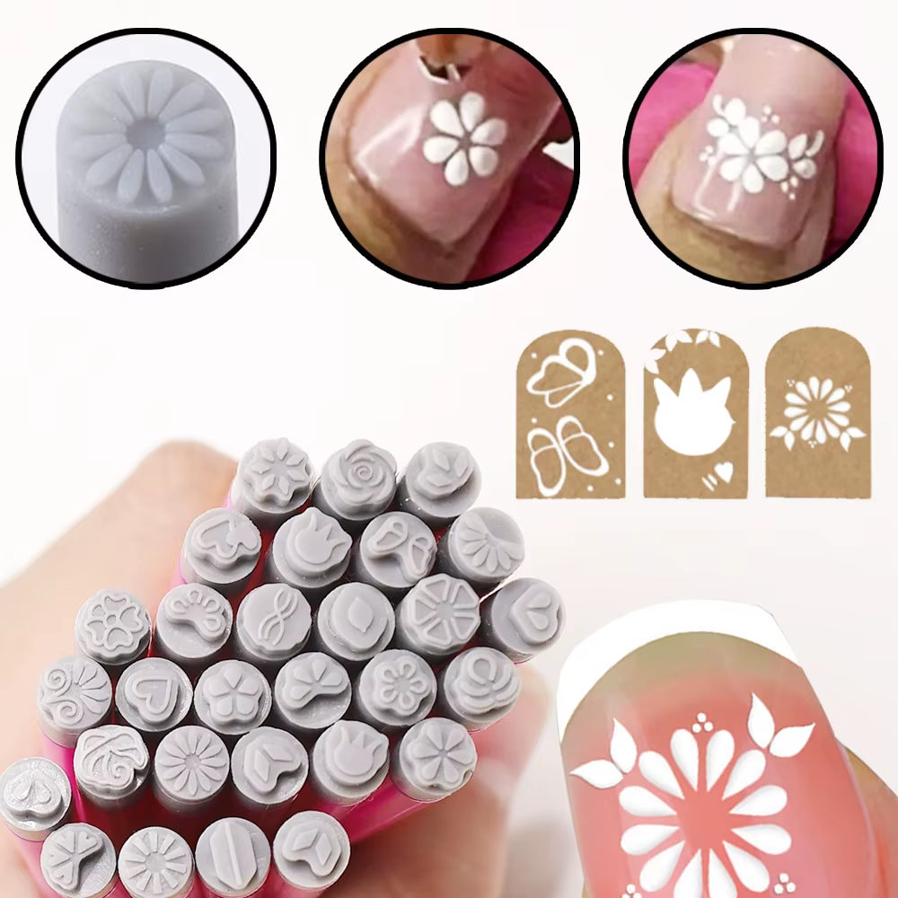5/10Pcs Set Nail Art Stamp Pen DIY Floral Butterfly Nail Graffiti Nail Dotting T