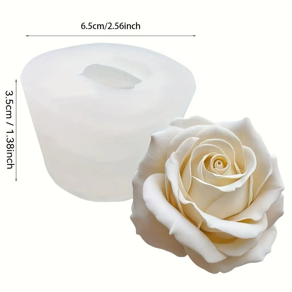 Flower Bloom Rose Shape Silicone DIY 3D Cake Mold Fondant Soap Cupcake Candy Cho