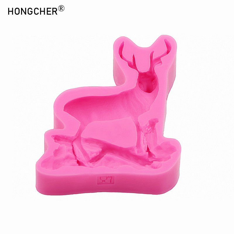 Thumbnail: Wildlife Whitetail Deer Fox Wolf Silicone Mould Refrigerator Sticker Plaster Aro