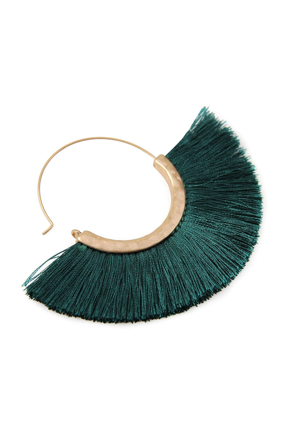 Thumbnail: Fan Tassel Hoop Earring