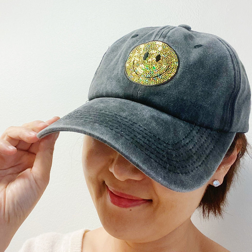 Thumbnail: Sequin Patch Happy Ball Cap