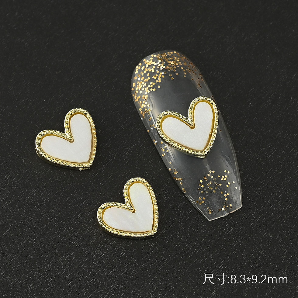 Thumbnail: 5/10pc Luxury Crystal Pink Heart Nail Art Charm 3D Love Shape Nail Rhinestones D