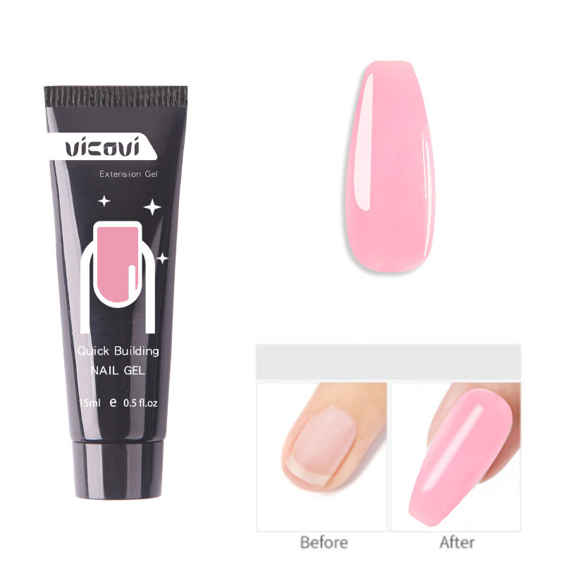 Thumbnail: Pink/Clear/White Solid Builder Gel For Nails Hard Gel Extension Builder Nail Gel