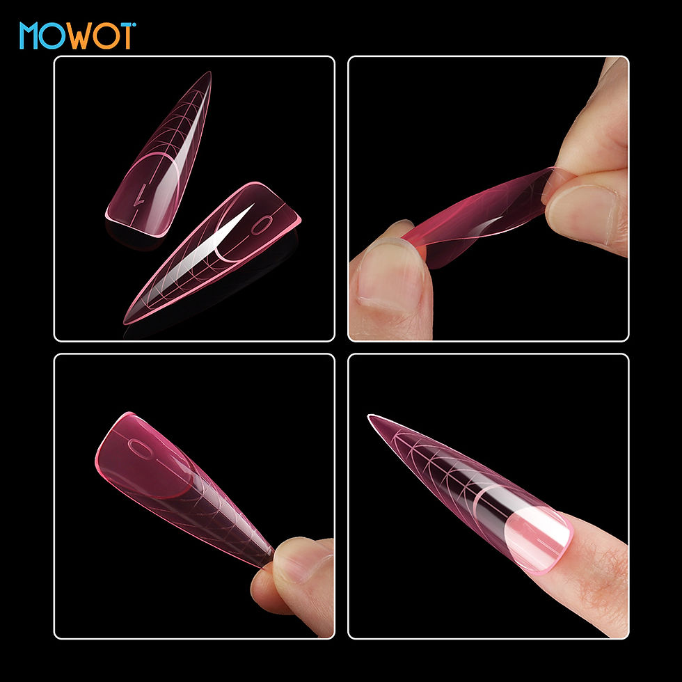 Thumbnail: MOWOT New 150pcs Stiletto Dual Form Nail Mold Full Cover Quick Building Gel Mold