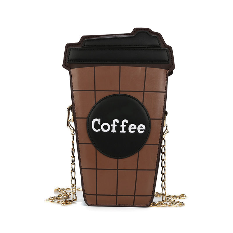 Thumbnail: Fun Coffee Cup Shape Chain Shoulder Bag Women Purses and Handbags Fashion Small 