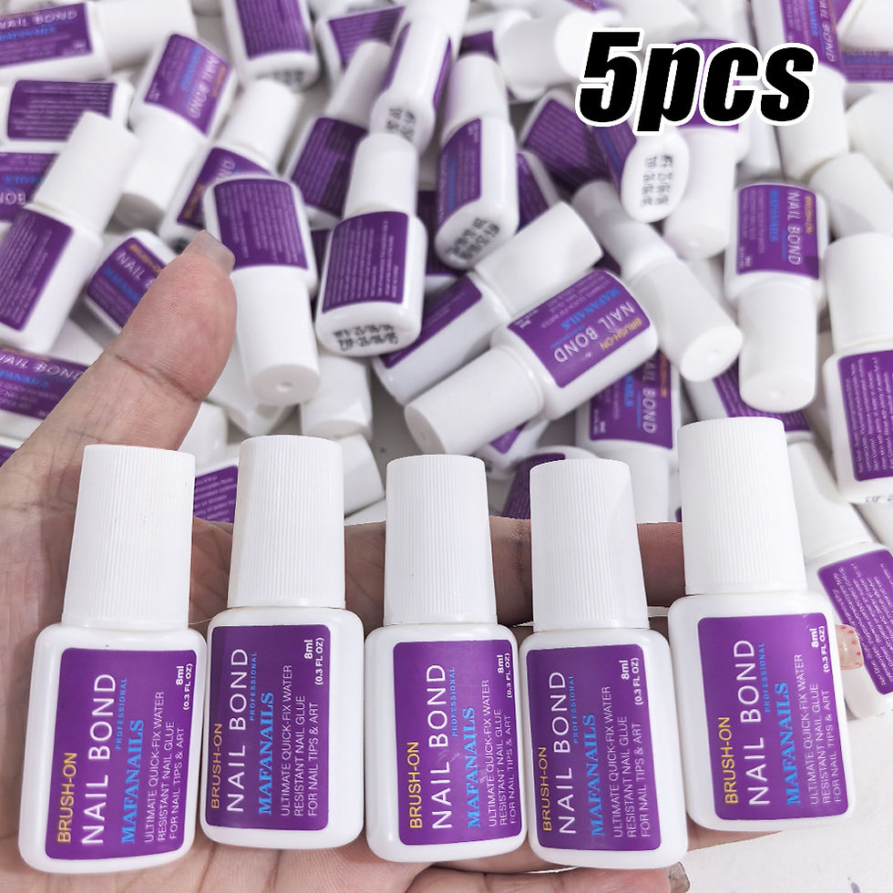 Thumbnail: 5PCS(7g/bottle) Brush-on Quick Drying Nail Glue Super Strong Rhinestones Glue fo
