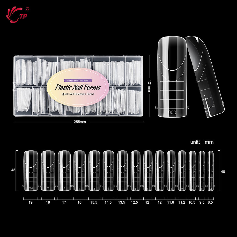Thumbnail: TP 150pcs/box Nail Dual Form Stiletto Acrylic Poly Extension Gel Nail Molds Fren