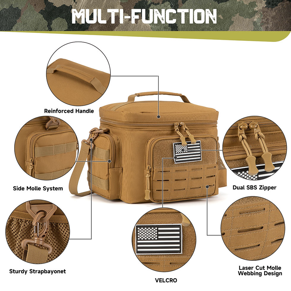 Thumbnail: Men's Tactical Lunch Box Heavy Duty Work Lunch Bag Leak Proof Insulated Durable 