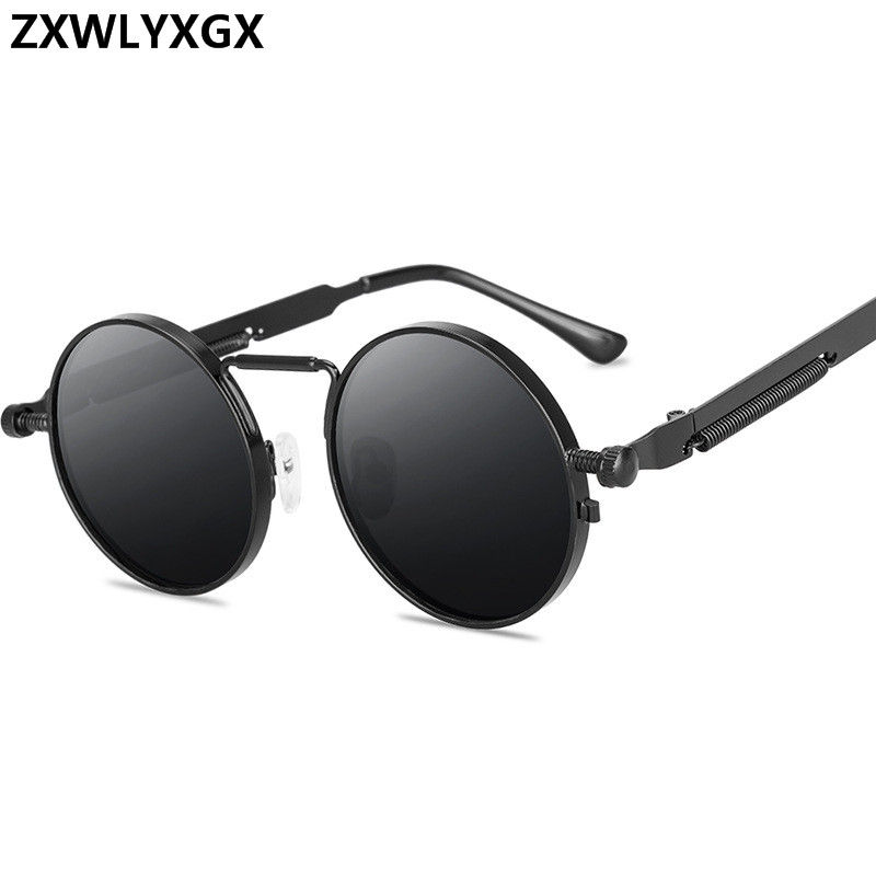 Thumbnail: Metal Steampunk Sunglasses Men Women Fashion Round Glasses Brand Design Vintage 