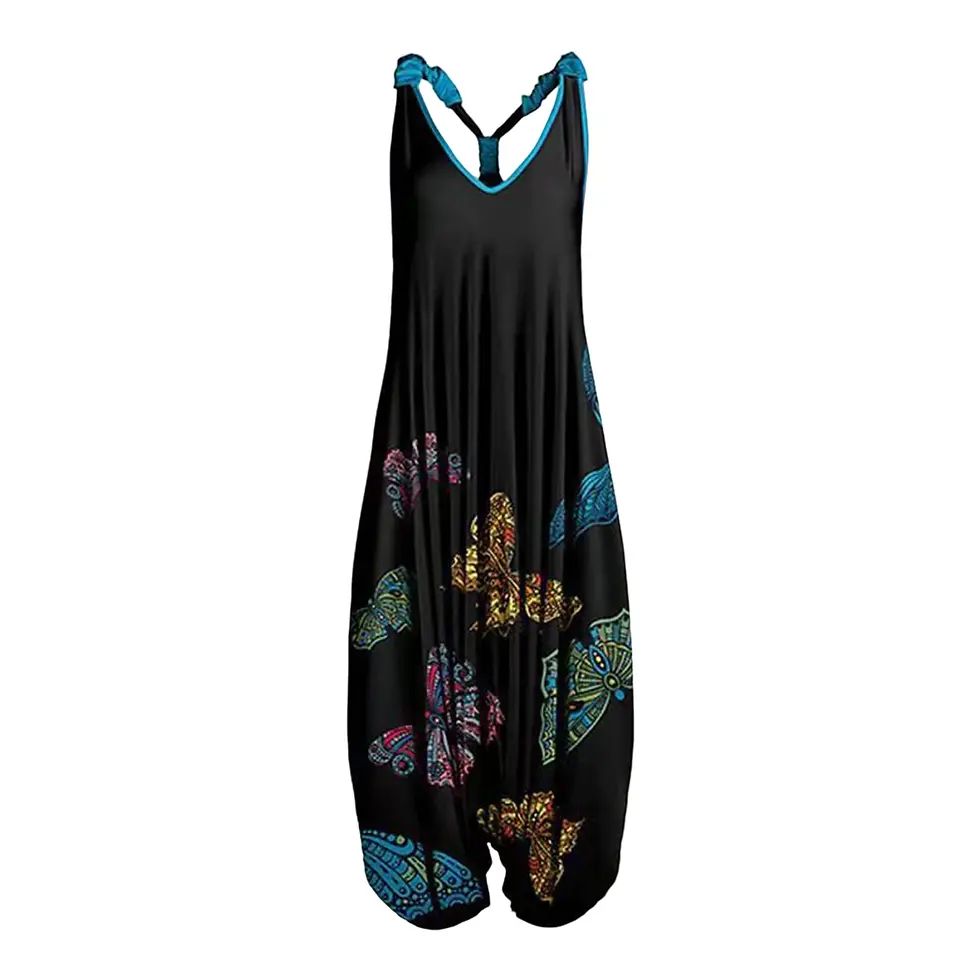 Thumbnail: Womens Summer Playsuit Romper Jumpsuit Ladies Sleeveless Casual Floral Print