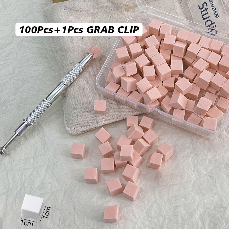Thumbnail: 100/50Pcs Square Nail Art Sponge Set Gradient Nail Brushes Gel Polish DIY Design