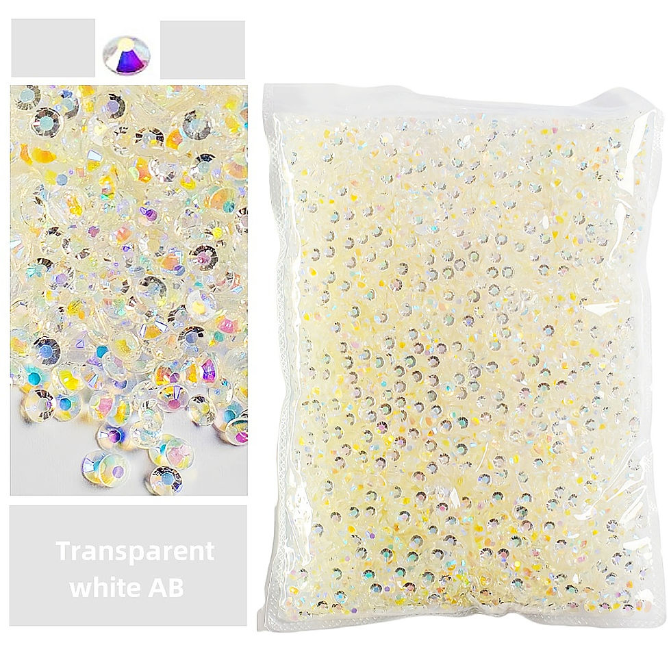 Thumbnail: Bulk  2-6mm Jelly AB Resin Non Hot Fix Rhinestones Flat Back Plastic Cr