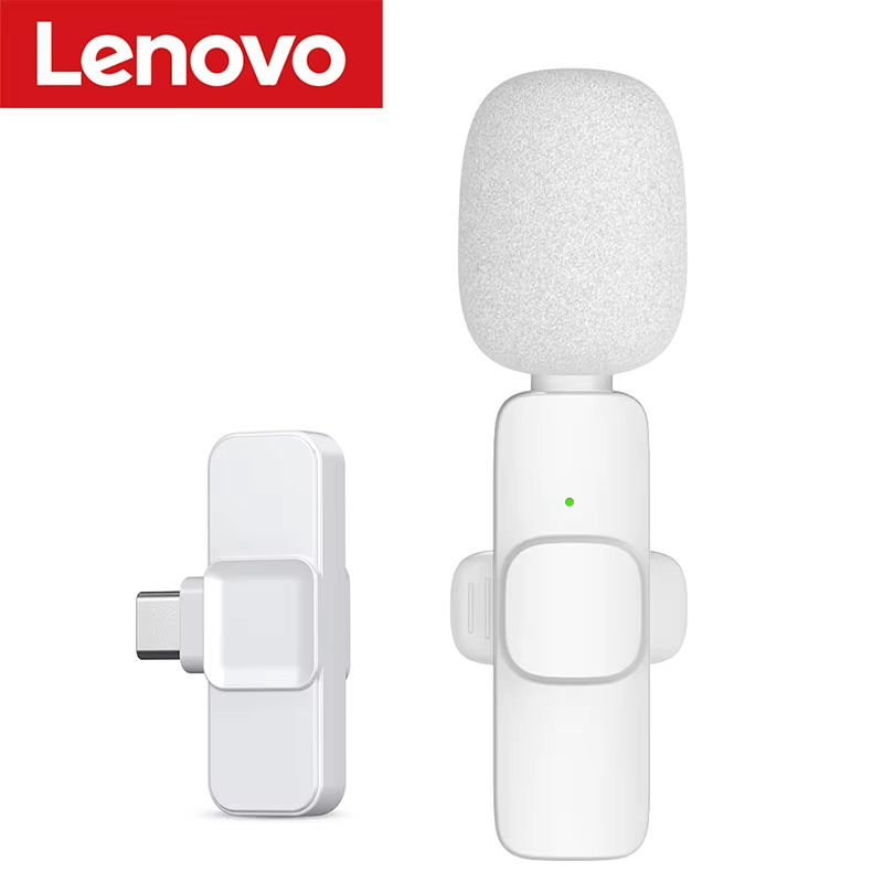 Thumbnail: Lenovo 2026 Wireless Lavalier Microphone Portable Audio Video Recording for iPho