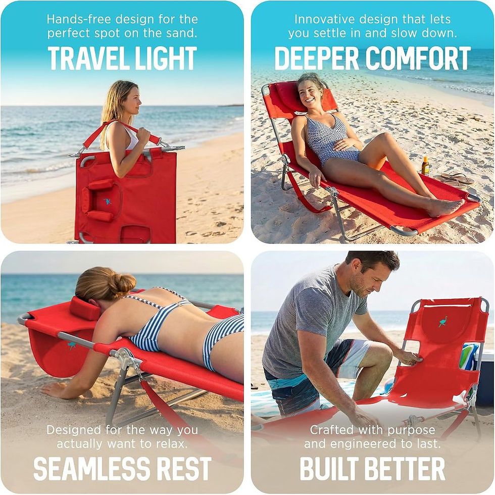 Thumbnail: the Original Chaise 72 x 22 Inch Lounge Portable Reclining Lounger, Outdoor Pati