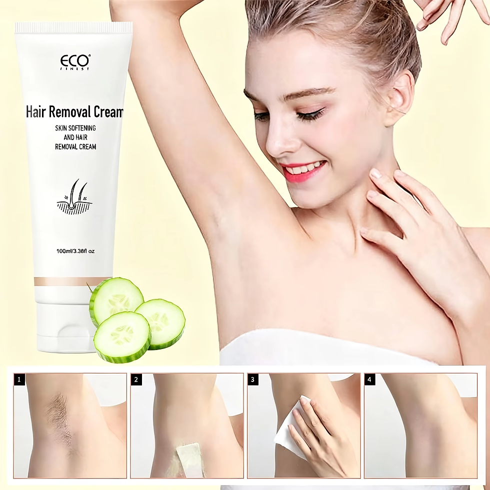 Thumbnail: Hair Removal Cream 100ml Cucumber and Rose Flavors Skin Softening Painless Fast 
