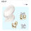 Thumbnail: Clip-on Earbuds Wireless Bluetooth Open Ear Headphones with Detachable Crystal B