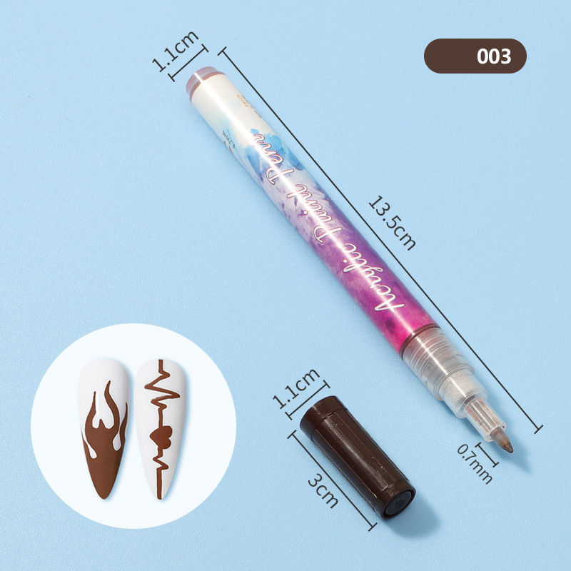 Thumbnail: 0.7mm Nail Art Graffiti Pen Acrylic Quick Drying Gel Polish Without Lamp Colorfu