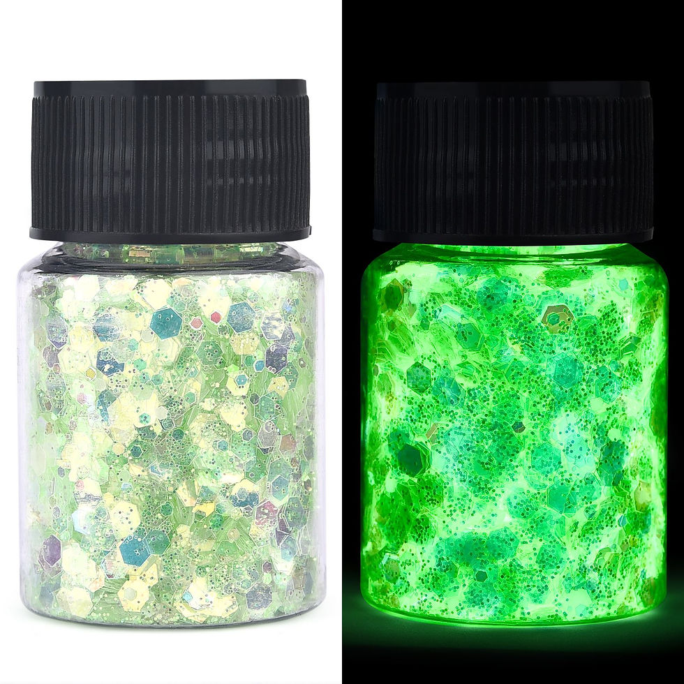 Thumbnail: Luminous Sequins Epoxy Resin Filling Pigment Glow In Dark Hexagon Shiny DIY Resi