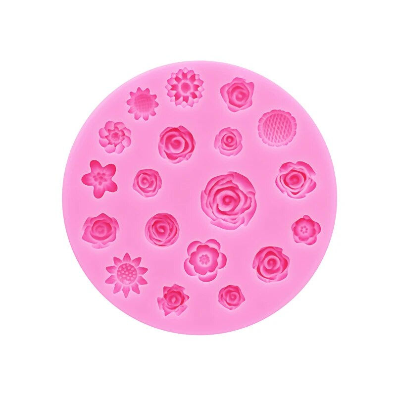 Thumbnail: Flowers Silicone Mold Flower Resin Phone Case Head Rope Hair Card Jewelry Access