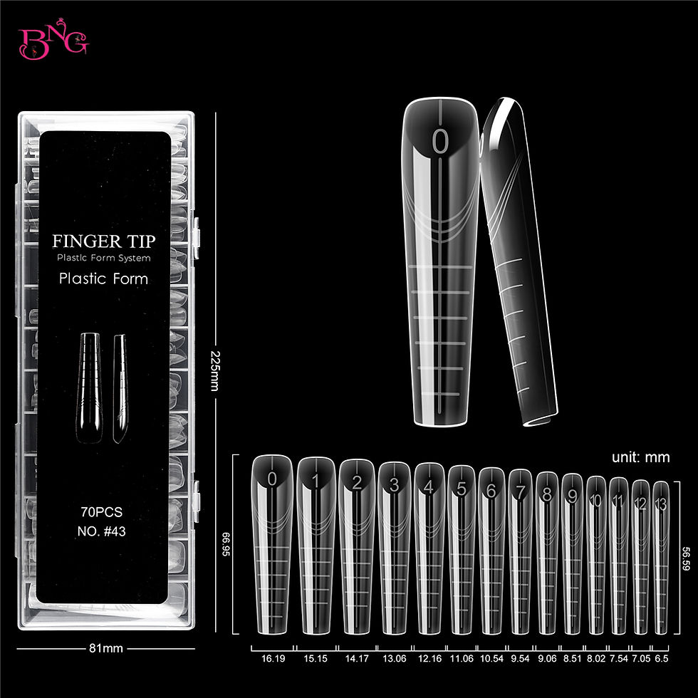 Thumbnail: BNG 70/140Pcs Cat Claw Curved Nail Dual Forms for Extension Acrylic Reusable Ful