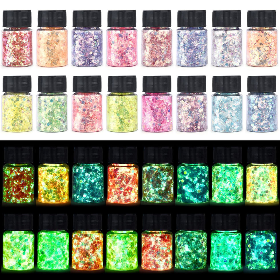 Thumbnail: Luminous Sequins Epoxy Resin Filling Pigment Glow In Dark Hexagon Shiny DIY Resi
