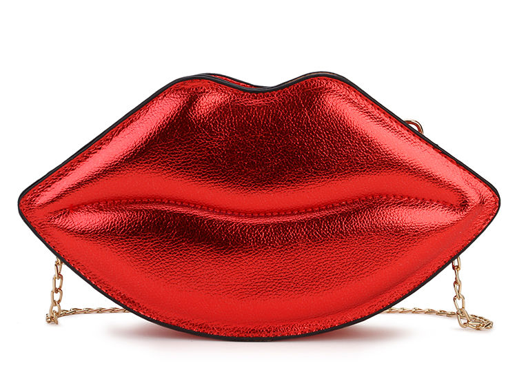 Thumbnail: Sexy Lips Style Ladies Day Clutch Bag Chain Purse Shoulder Bag Handbag Women's C