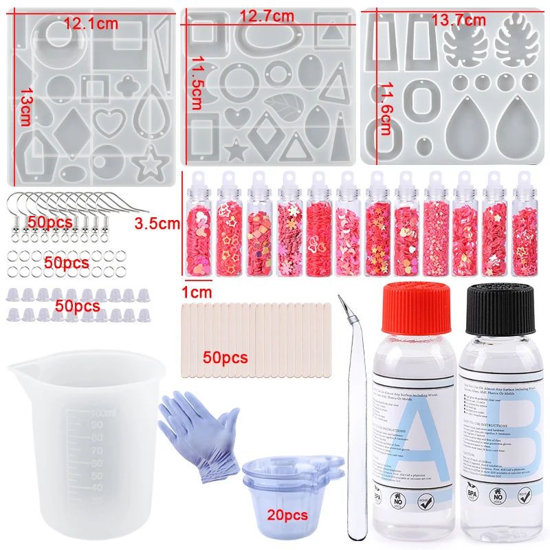 Thumbnail: All in One Silicone Molds Starter Kit with 1:1 Clear Epoxy Resin for Office Home