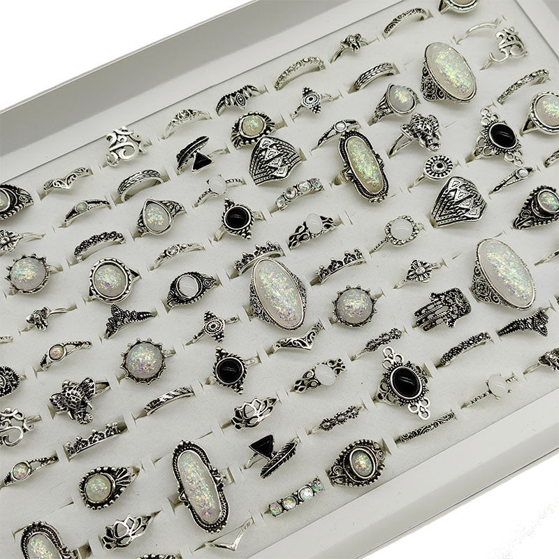 Thumbnail: 20pcs/Lot Factory In Stock HOT Bohemia Vintage Finger Rings For Women Mix Style 