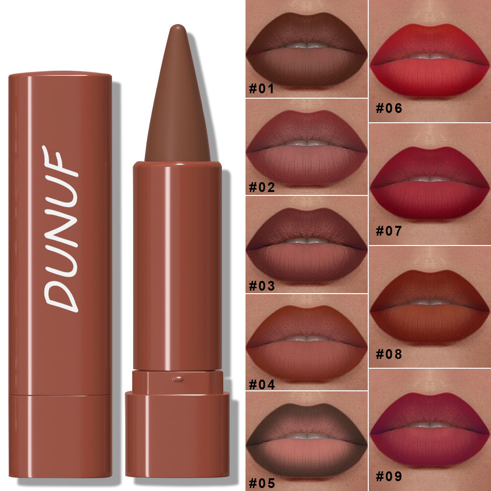 Gradient Lip Liner Pen with Matte Velvet Finish Smooth Application Lipstick for