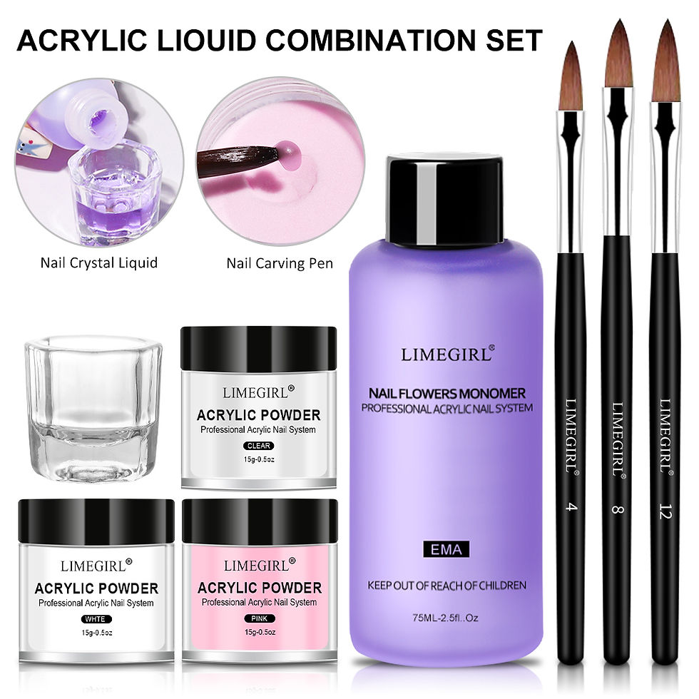 Thumbnail: LIMEGIRL Acrylic Powder Kit and Liquid Monomer Nail Kit 3D Art Nail Extension De